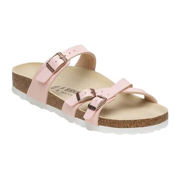 Birkenstock Womens Franca Birko Flor Sandals EU 41 US 10 Pink Leather NWOB - Picture 1 of 12
